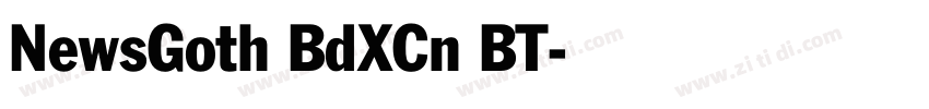 NewsGoth BdXCn BT字体转换